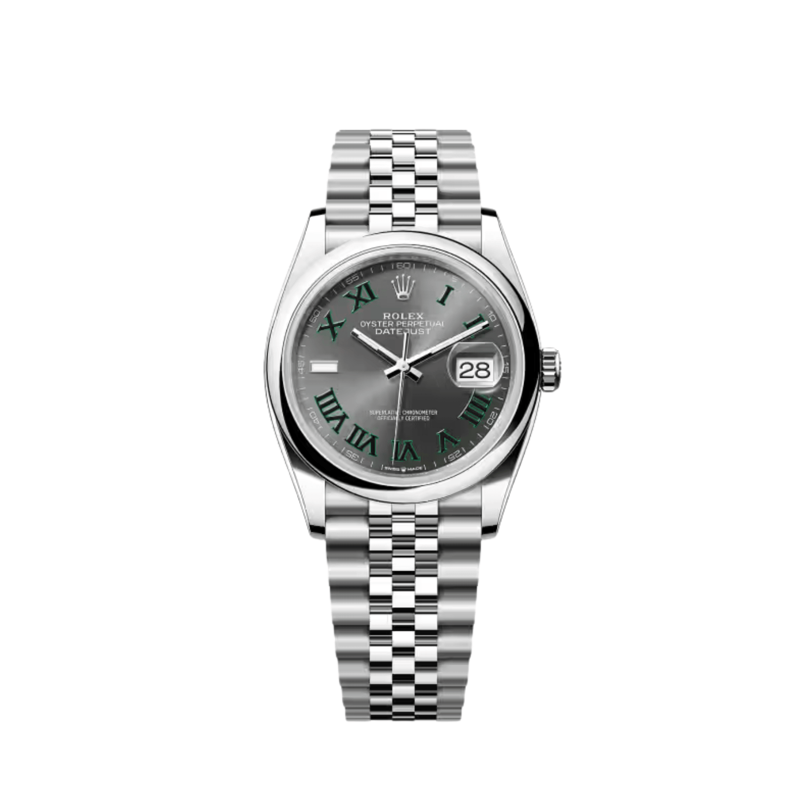 Rolex Datejust 36 126200 Stainless Steel 'Wimbledon' Slate Dial Jubilee (2026)